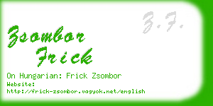 zsombor frick business card